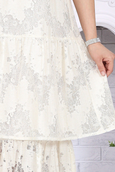 Платье Ninele 7537 молочный - фото 6