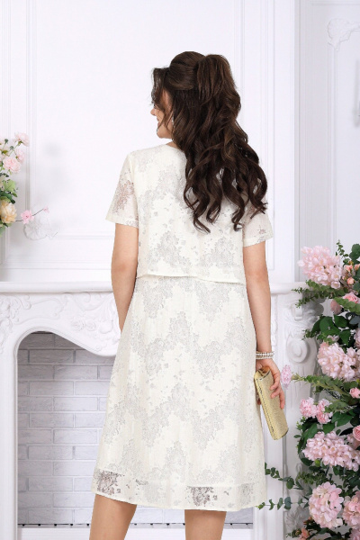 Платье Ninele 7539 молочный - фото 8