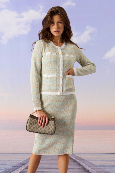 Юбка Barbara Geratti С8372BG лазурь/песок - фото 2