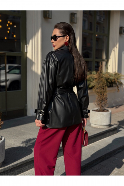 Тренч Legend Style G-015 черный_ - фото 16