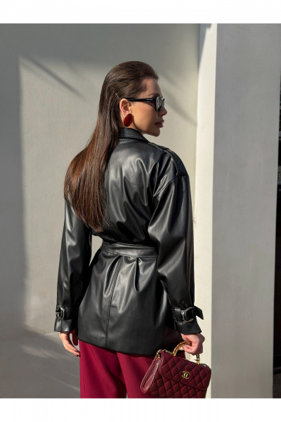 Тренч Legend Style G-015 черный_ - фото 14