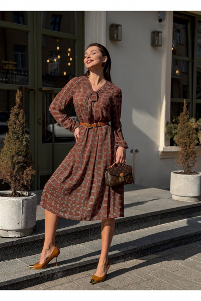 Платье Legend Style D-024 бордовый - фото 4