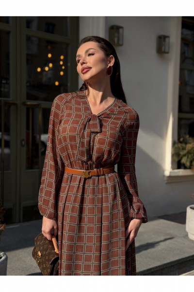 Платье Legend Style D-024 бордовый - фото 2