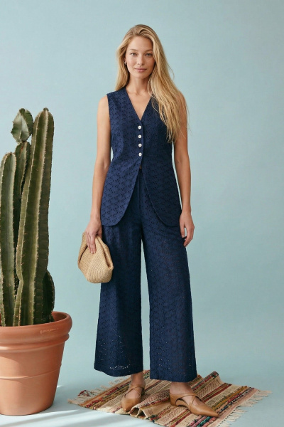 Брюки, жилет Lokka 1908 глубокий_темно-синий - фото 6