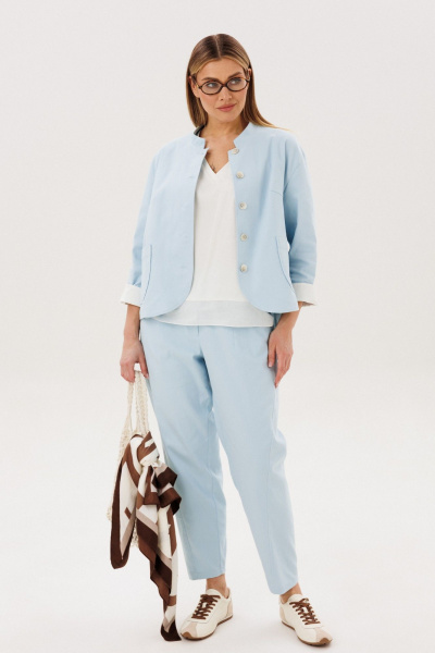 Блуза, брюки, жакет Fantazia Mod 5385 голубой - фото 15