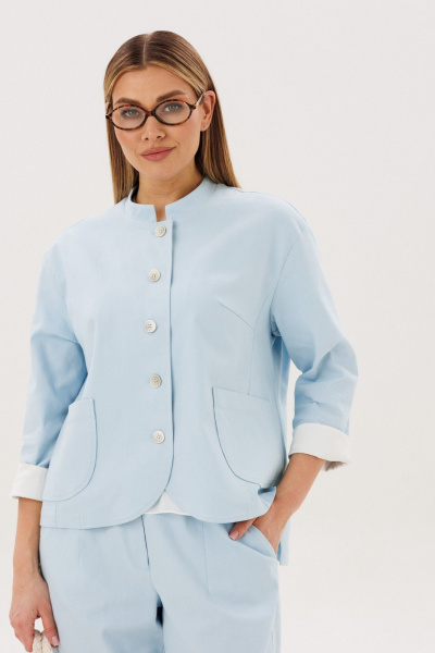 Блуза, брюки, жакет Fantazia Mod 5385 голубой - фото 12