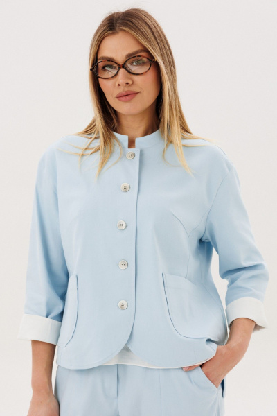 Блуза, брюки, жакет Fantazia Mod 5385 голубой - фото 11