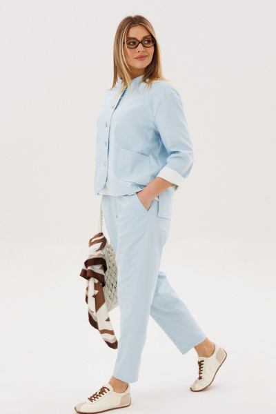 Блуза, брюки, жакет Fantazia Mod 5385 голубой - фото 10
