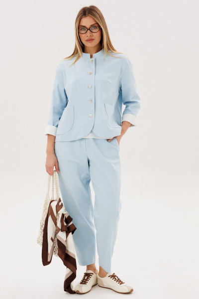 Блуза, брюки, жакет Fantazia Mod 5385 голубой - фото 8