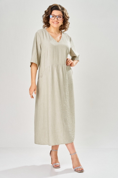 Платье Диомант 2182 бежевый - фото 14