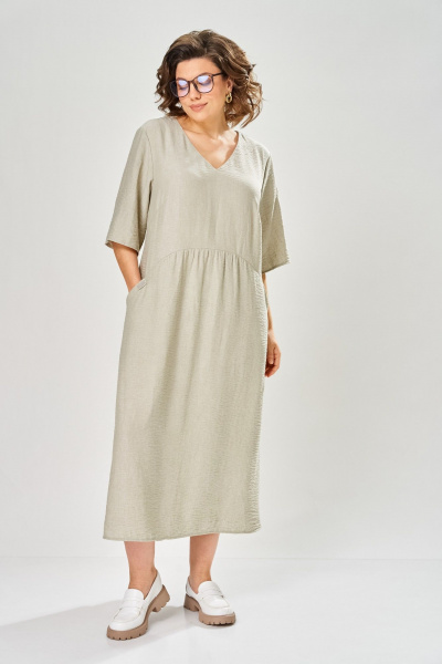 Платье Диомант 2182 бежевый - фото 12