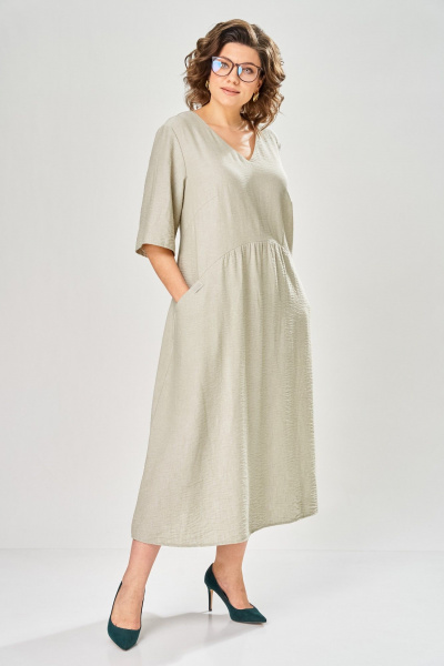 Платье Диомант 2182 бежевый - фото 9