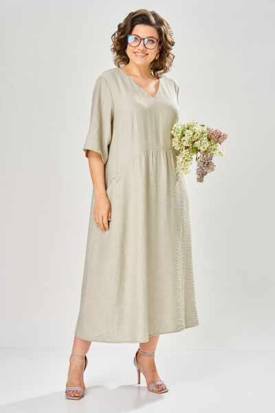 Платье Диомант 2182 бежевый - фото 8