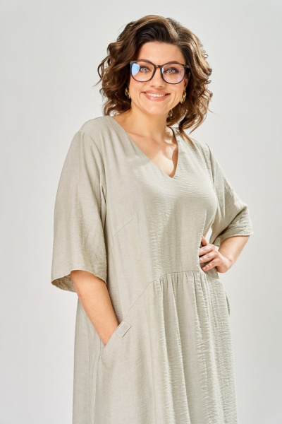 Платье Диомант 2182 бежевый - фото 5