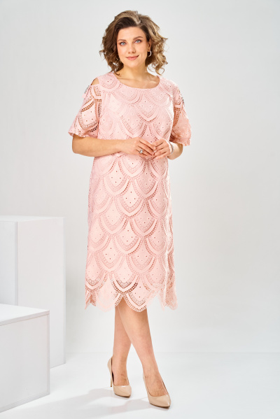 Платье Romanovich Style 1-2181 пудровый - фото 2