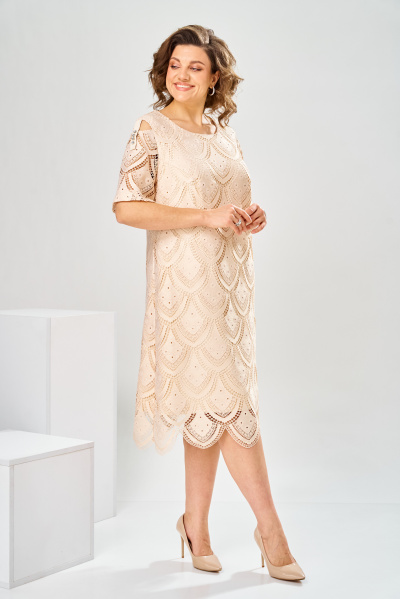 Платье Romanovich Style 1-2181 кремовый - фото 6