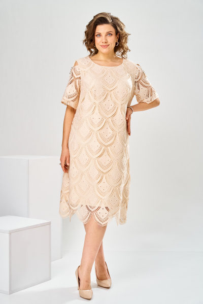 Платье Romanovich Style 1-2181 кремовый - фото 2