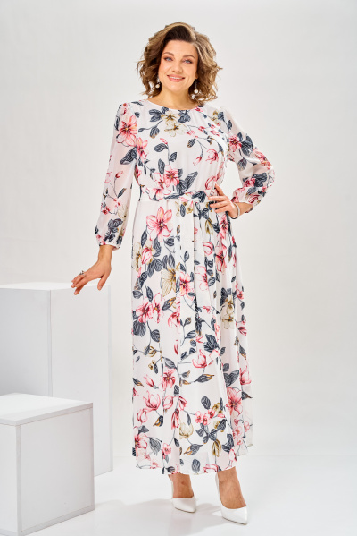 Платье Romanovich Style 1-2769 красные_цветы - фото 2