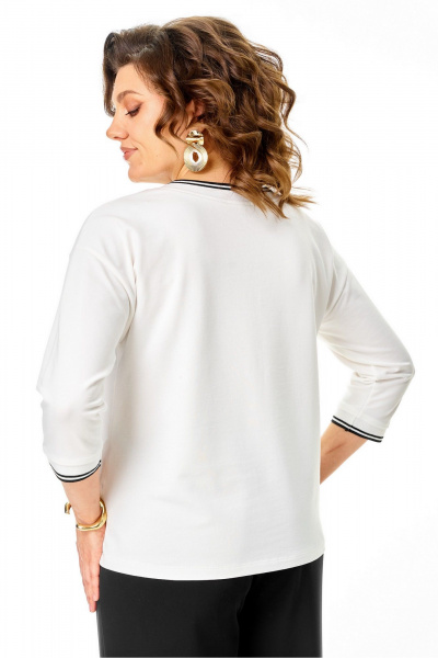 Джемпер Rumoda 2261_дл_молочный-черный - фото 10