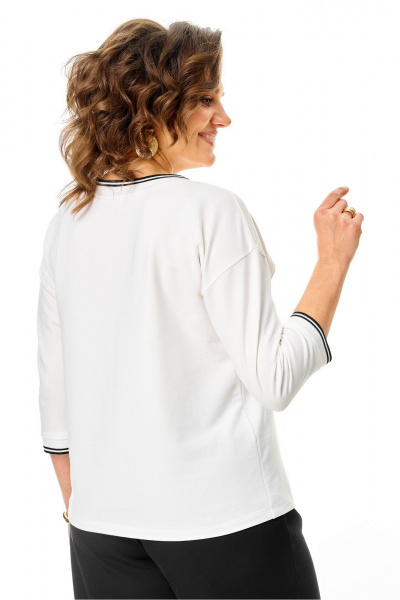 Джемпер Rumoda 2261_дл_молочный-черный - фото 9