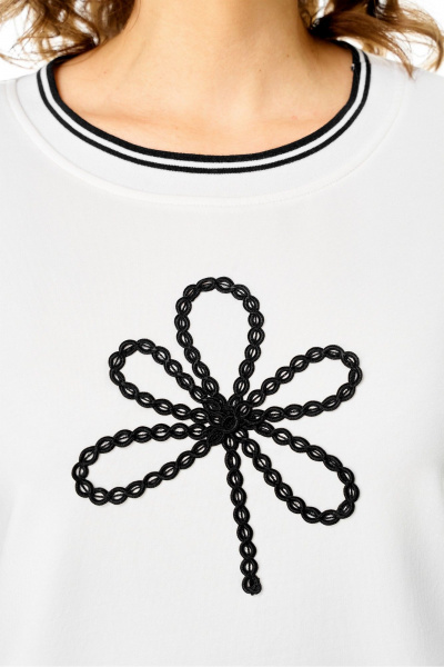 Джемпер Rumoda 2261_дл_молочный-черный - фото 8