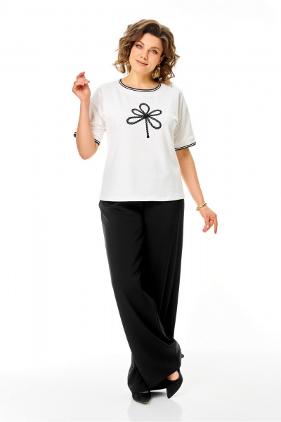 Джемпер Rumoda 2261_кр_молочный-черный - фото 8