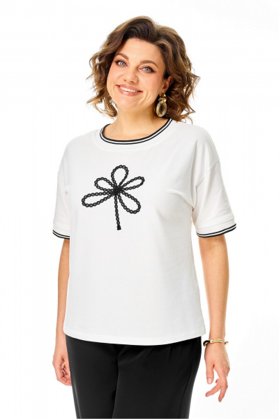 Джемпер Rumoda 2261_кр_молочный-черный - фото 7