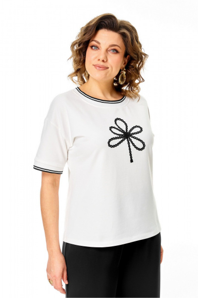 Джемпер Rumoda 2261_кр_молочный-черный - фото 6