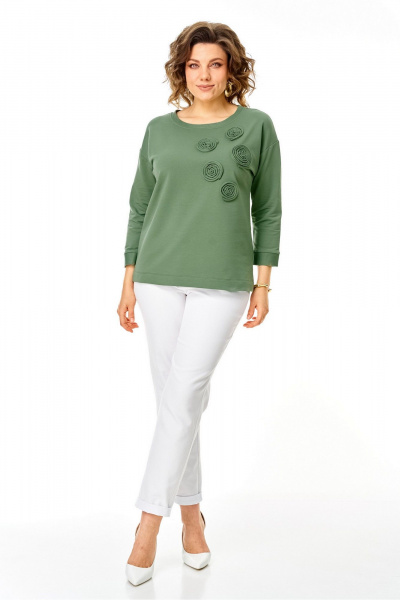 Джемпер Rumoda 2268 светло-зеленый - фото 10