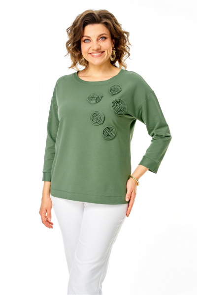 Джемпер Rumoda 2268 светло-зеленый - фото 9