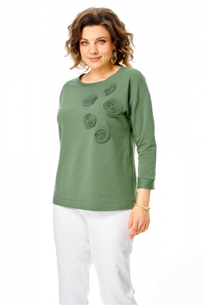 Джемпер Rumoda 2268 светло-зеленый - фото 8