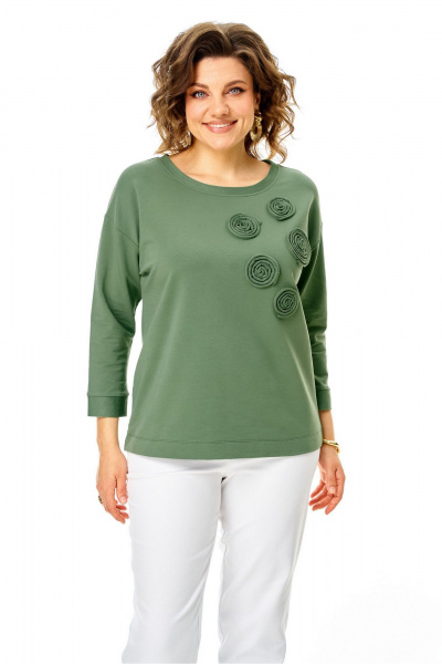 Джемпер Rumoda 2268 светло-зеленый - фото 6