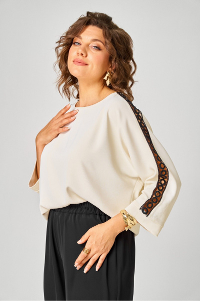 Блуза Rumoda 2274_дл_молочный - фото 7