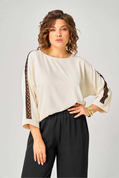 Блуза Rumoda 2274_дл_молочный - фото 6