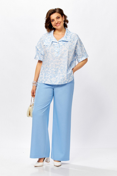 Блуза, брюки ZigzagStyle 559-3 голубой - фото 3