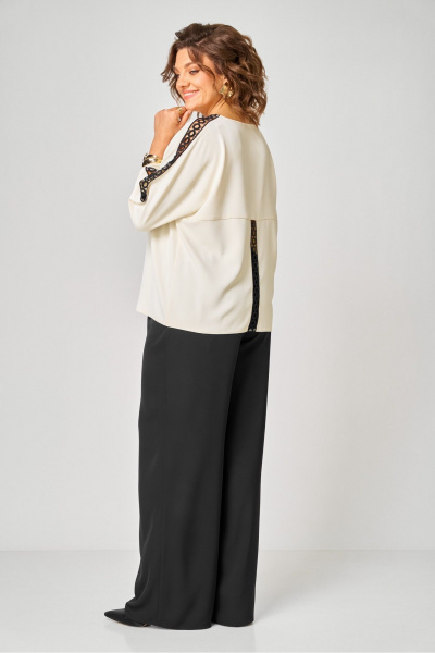 Блуза, брюки Rumoda 2275_дл_молочный-черный - фото 12