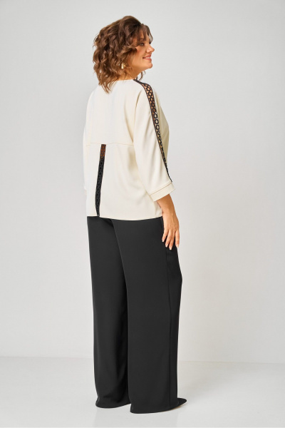 Блуза, брюки Rumoda 2275_дл_молочный-черный - фото 11