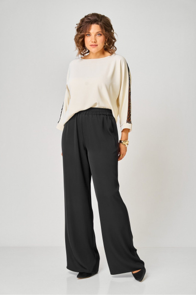 Блуза, брюки Rumoda 2275_дл_молочный-черный - фото 10