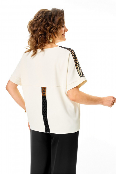 Блуза, брюки Rumoda 2275_кр_молочный-черный - фото 12