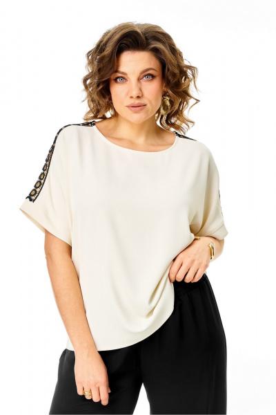 Блуза, брюки Rumoda 2275_кр_молочный-черный - фото 7