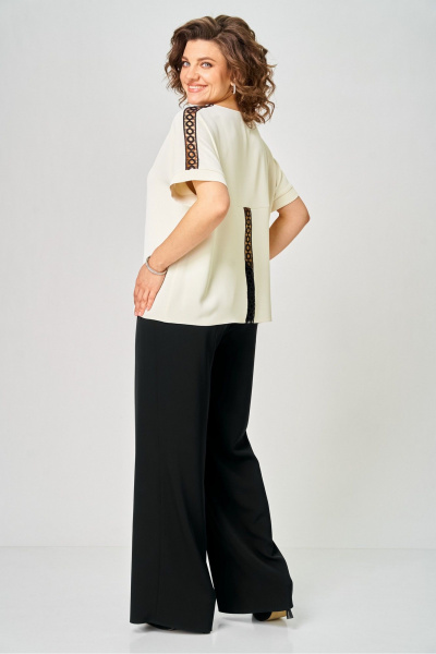 Блуза, брюки Rumoda 2275_кр_молочный-черный - фото 2