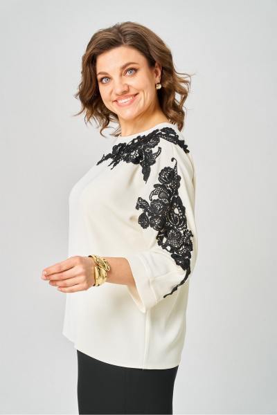 Блуза Rumoda 2277_дл_молочный - фото 6