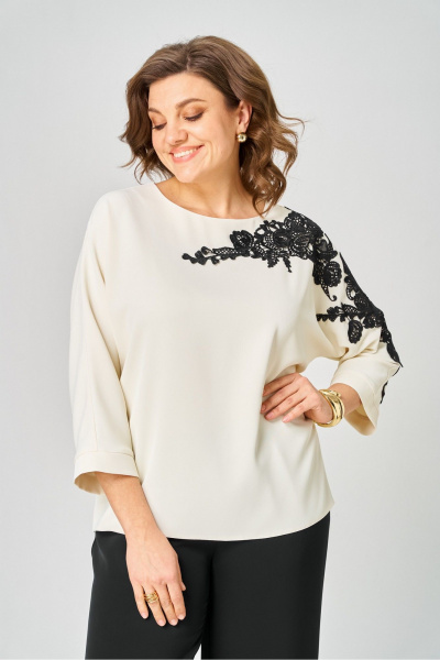 Блуза Rumoda 2277_дл_молочный - фото 3