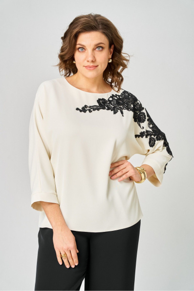 Блуза Rumoda 2277_дл_молочный - фото 1