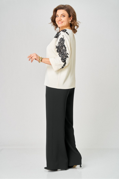Блуза, брюки Rumoda 2278_дл_молочный-черный - фото 13