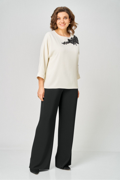 Блуза, брюки Rumoda 2278_дл_молочный-черный - фото 9