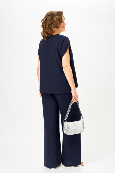 Блуза, брюки Орхидея 1676 синий - фото 7