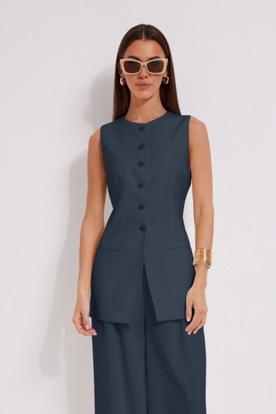 Брюки, жилет N.O.W. 1575-1 синий - фото 5