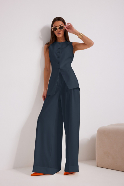 Брюки, жилет N.O.W. 1575-1 синий - фото 3