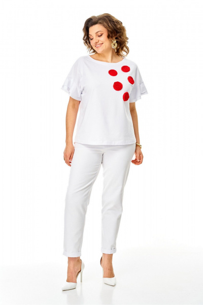 Джемпер Rumoda 2287 белый - фото 9